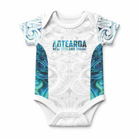 Custom New Zealand Aotearoa Baby Onesie Maori Paua Shell Indigenous