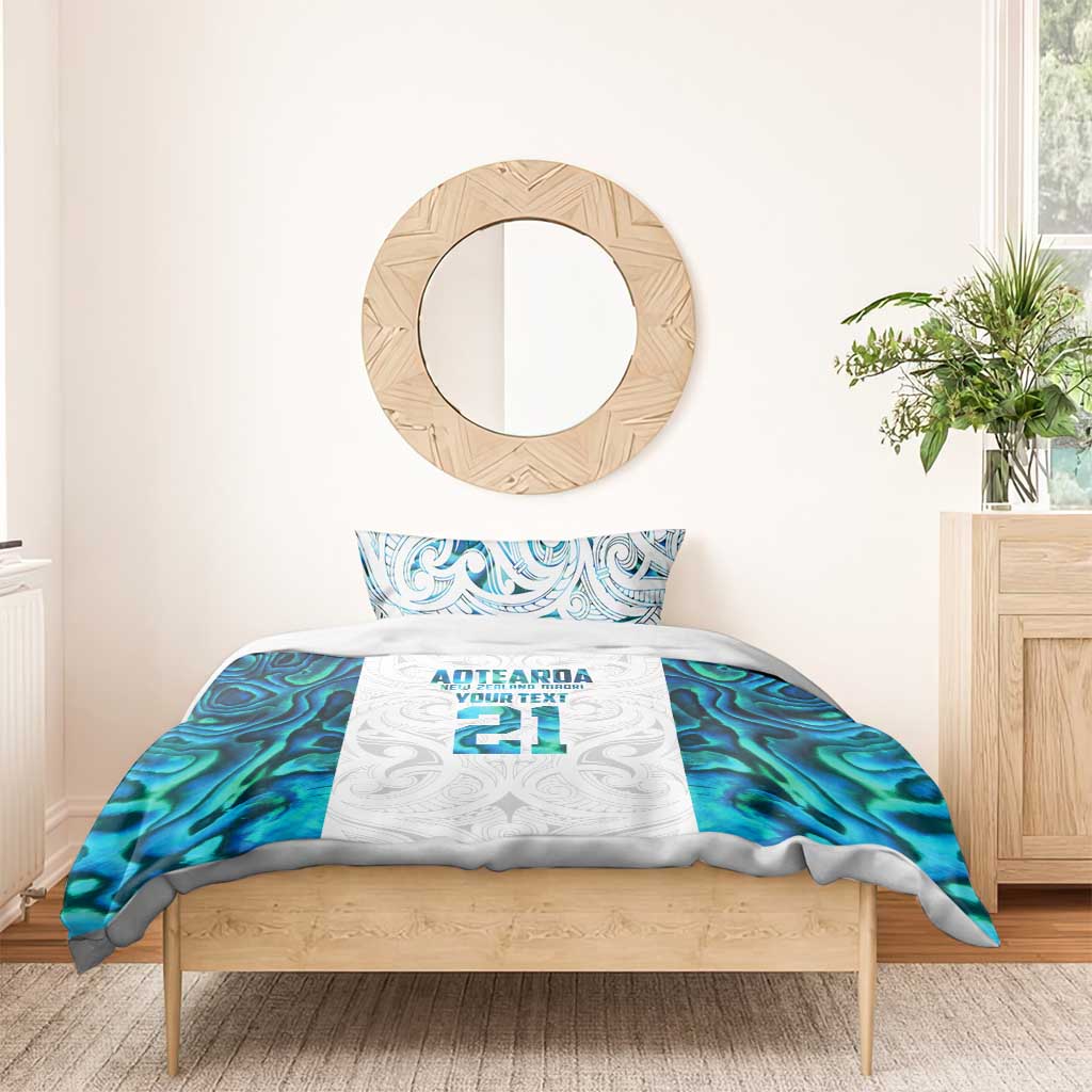 Custom New Zealand Aotearoa Bedding Set Maori Paua Shell Indigenous - Polynesian Pride