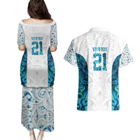 Custom New Zealand Aotearoa Couples Matching Puletasi and Hawaiian Shirt Maori Paua Shell Indigenous - Polynesian Pride