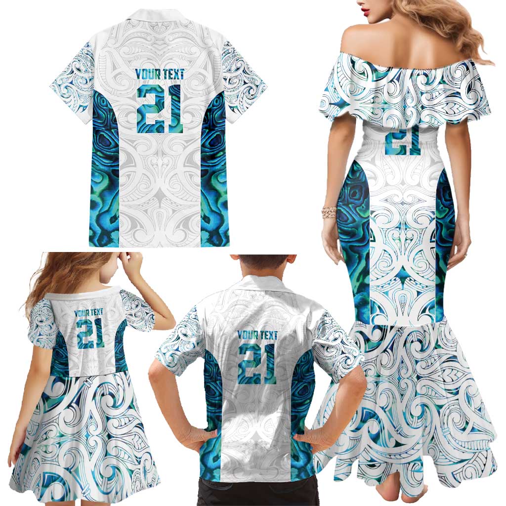 Custom New Zealand Aotearoa Family Matching Mermaid Dress and Hawaiian Shirt Maori Paua Shell Indigenous LT9 - Polynesian Pride