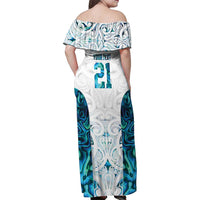 Custom New Zealand Aotearoa Family Matching Off Shoulder Maxi Dress and Hawaiian Shirt Maori Paua Shell Indigenous LT9 - Polynesian Pride