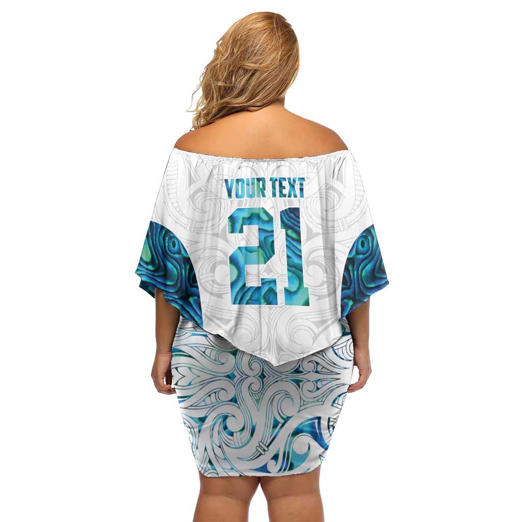 Custom New Zealand Aotearoa Family Matching Off Shoulder Short Dress and Hawaiian Shirt Maori Paua Shell Indigenous LT9 - Polynesian Pride