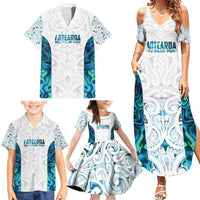 Custom New Zealand Aotearoa Family Matching Summer Maxi Dress and Hawaiian Shirt Maori Paua Shell Indigenous LT9 - Polynesian Pride