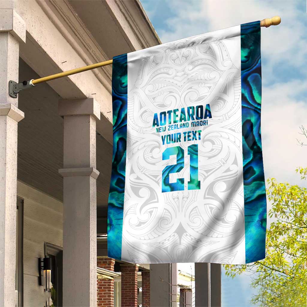 Custom New Zealand Aotearoa Garden Flag Maori Paua Shell Indigenous - Polynesian Pride