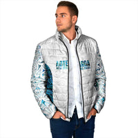 Custom New Zealand Aotearoa Padded Jacket Maori Paua Shell Indigenous - Polynesian Pride