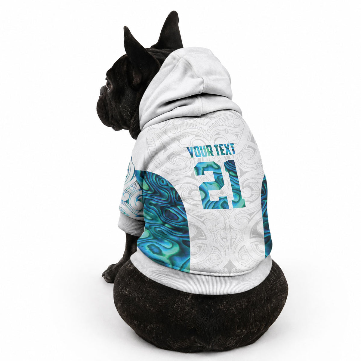 Custom New Zealand Aotearoa Pet Hoodie Maori Paua Shell Indigenous