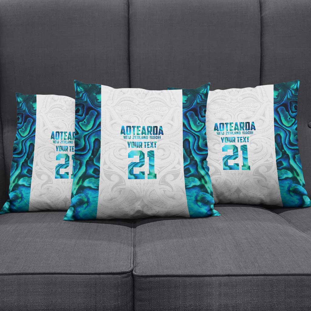 Custom New Zealand Aotearoa Pillow Cover Maori Paua Shell Indigenous - Polynesian Pride