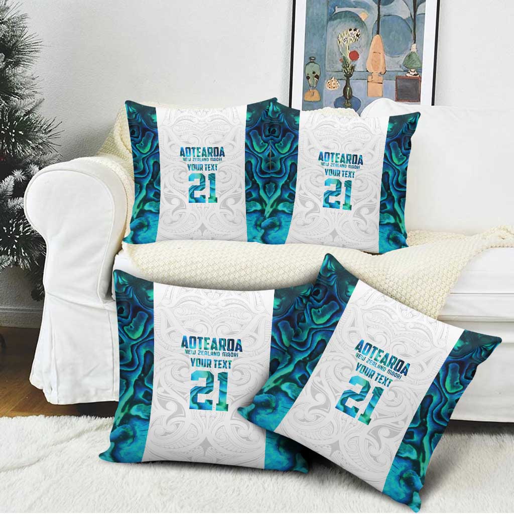 Custom New Zealand Aotearoa Pillow Cover Maori Paua Shell Indigenous - Polynesian Pride