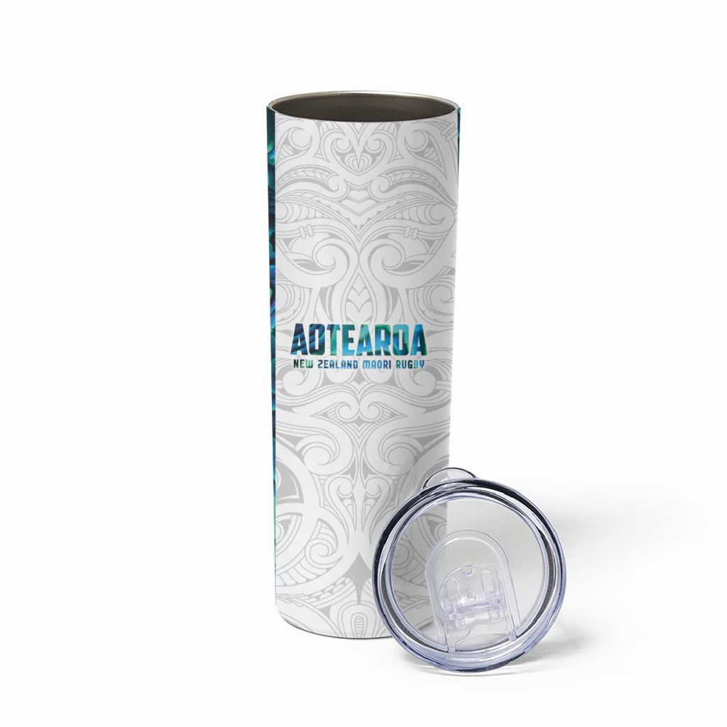 Custom New Zealand Aotearoa Skinny Tumbler Maori Paua Shell Indigenous LT9 - Polynesian Pride