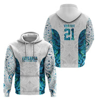 Custom New Zealand Aotearoa Zip Hoodie Maori Paua Shell Indigenous - Polynesian Pride