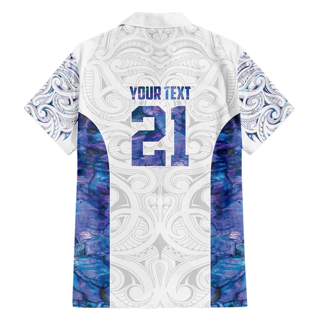 Custom New Zealand Aotearoa Family Matching Off Shoulder Short Dress and Hawaiian Shirt Purple Maori Paua Shell Indigenous LT9 - Polynesian Pride