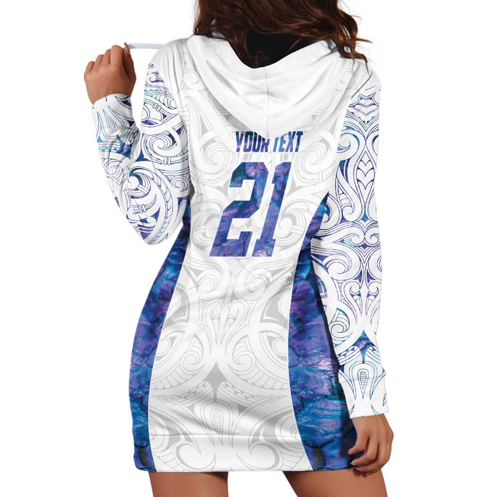 Custom New Zealand Aotearoa Hoodie Dress Purple Maori Paua Shell Indigenous LT9 - Polynesian Pride