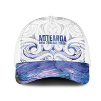 New Zealand Aotearoa Mesh Trucker Cap Purple Maori Papua Shell Indigenous - Polynesian Pride