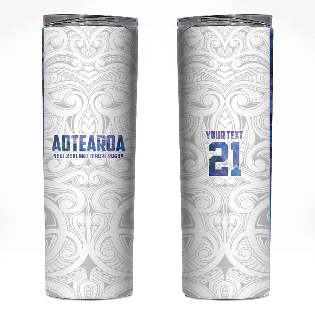Custom New Zealand Aotearoa Skinny Tumbler Purple Maori Paua Shell Indigenous LT9 Purple - Polynesian Pride