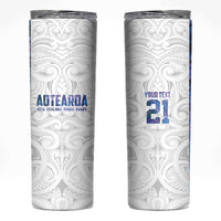 Custom New Zealand Aotearoa Skinny Tumbler Purple Maori Paua Shell Indigenous LT9 Purple - Polynesian Pride