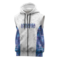 Custom New Zealand Aotearoa Sleeveless Zip Hoodie Purple Maori Paua Shell Indigenous LT9 Purple - Polynesian Pride