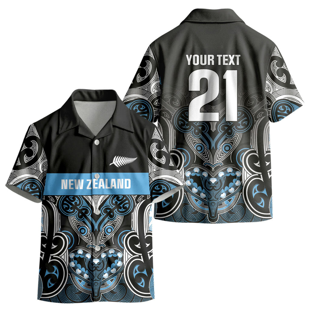 World Cricket Custom New Zealand Kid Hawaiian Shirt Kia kaha nga Potae Pango LT9 - Polynesian Pride