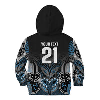 World Cricket Custom New Zealand Kid Hoodie Kia kaha nga Potae Pango LT9 - Polynesian Pride
