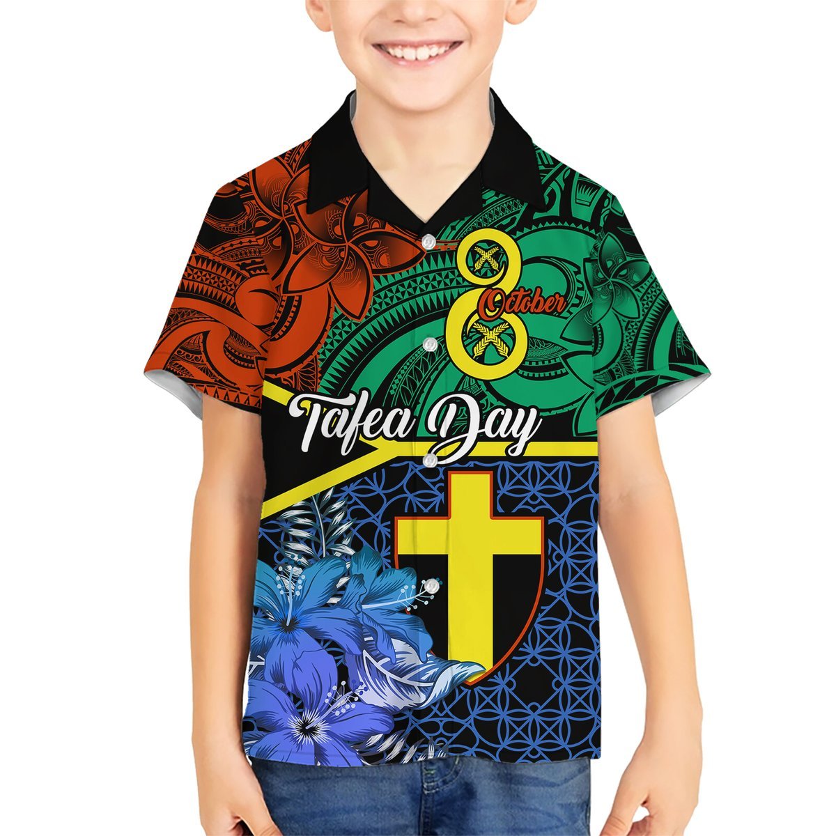 Tafea Day Hawaiian Shirt Vanuatu Sand Drawing With Polynesian Pattern LT9 - Polynesian Pride
