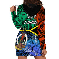 Tafea Day Hoodie Dress Vanuatu Sand Drawing With Polynesian Pattern LT9 - Polynesian Pride