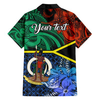Personalised Tafea Day Family Matching Long Sleeve Bodycon Dress and Hawaiian Shirt Vanuatu Sand Drawing With Polynesian Pattern LT9 - Polynesian Pride