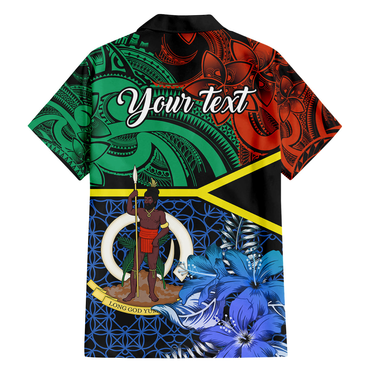 Personalised Tafea Day Family Matching Off Shoulder Long Sleeve Dress and Hawaiian Shirt Vanuatu Sand Drawing With Polynesian Pattern LT9 - Polynesian Pride