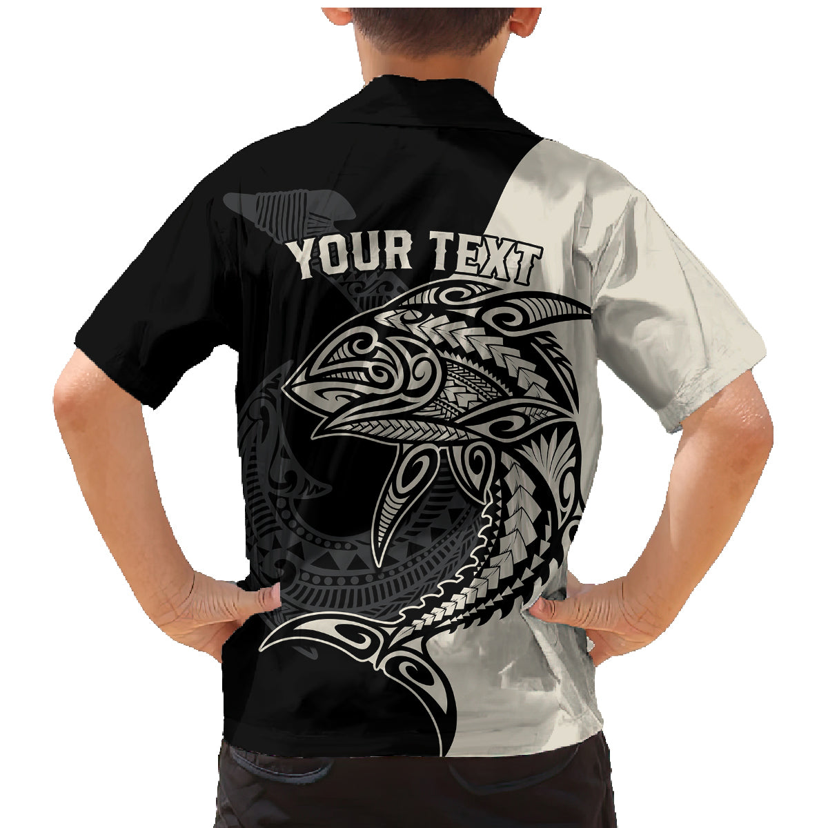 Personalised Polynesia Fishing Family Matching Mermaid Dress and Hawaiian Shirt With Maori Hei Matau Fish Hook Gold Art LT9 - Polynesian Pride