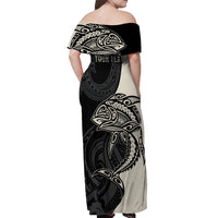 personalised-polynesia-fishing-off-shoulder-maxi-dress-with-maori-hei-matau-fish-hook-gold-art