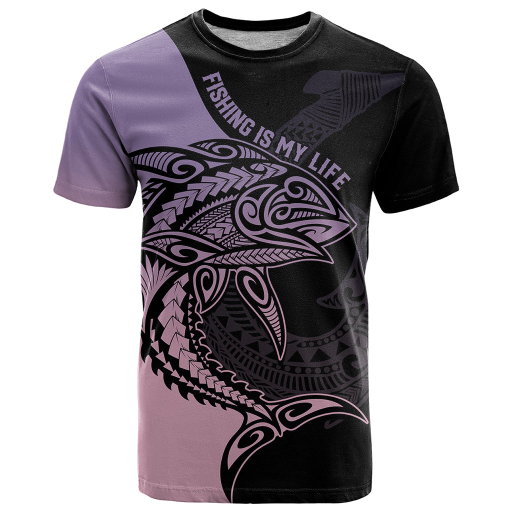 Personalised Polynesia Fishing T Shirt With Maori Hei Matau Fish Hook Pastel Art LT9 Pastel - Polynesian Pride