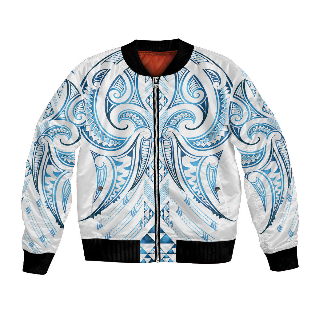 Maori Rugby Custom Ngaru Mangopare Bomber Jacket Kahui Whetu Niho Taniwha Motif LT9 Unisex Galaxy - Polynesian Pride