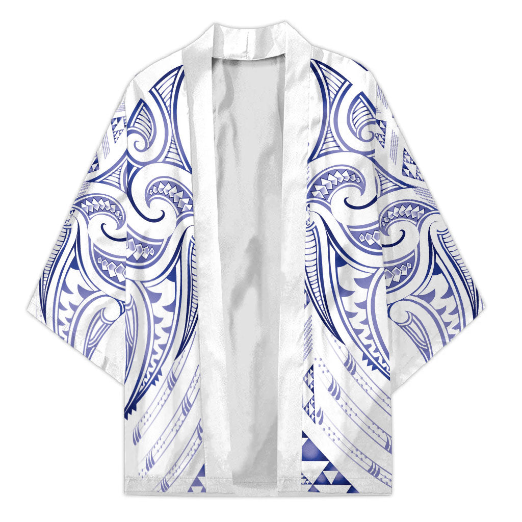 Maori Rugby Custom Ngaru Mangopare Kimono Kikorangi Niho Taniwha Motif LT9 Unisex Blue - Polynesian Pride