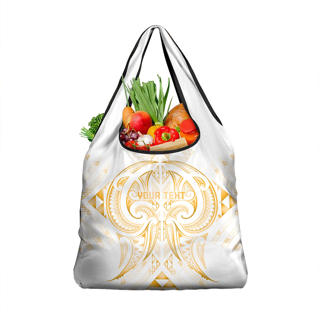 Maori Rugby Custom Ngaru Mangopare Grocery Bag Koura Niho Taniwha Motif LT9 1-pack One Size Gold - Polynesian Pride