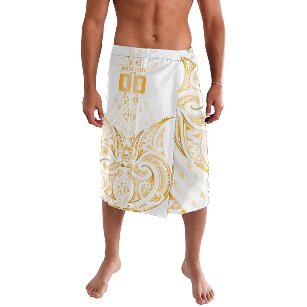 Maori Rugby Custom Ngaru Mangopare Lavalava Koura Niho Taniwha Motif LT9 Gold - Polynesian Pride