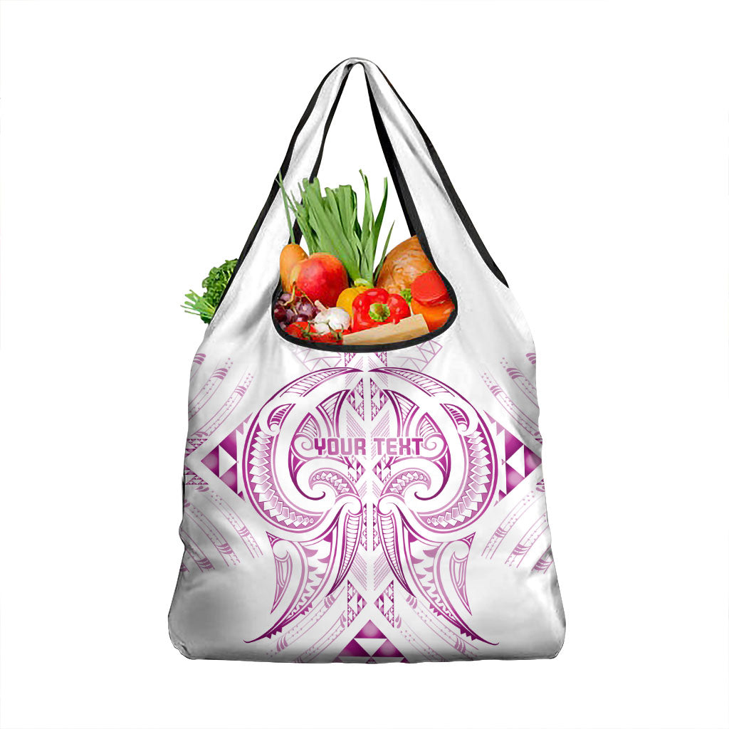 Maori Rugby Custom Ngaru Mangopare Grocery Bag Mawhero Niho Taniwha Motif LT9 1-pack One Size Pink - Polynesian Pride