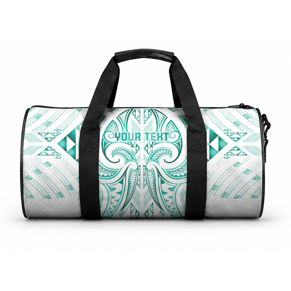 Maori Rugby Custom Ngaru Mangopare Duffle Bag Karikiorangi Taniwha Motif LT9 One size Turquoise - Polynesian Pride