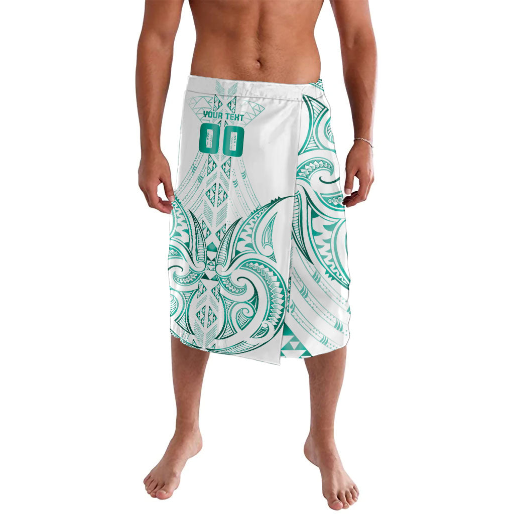 Maori Rugby Custom Ngaru Mangopare Lavalava Karikiorangi Taniwha Motif LT9 Turquoise - Polynesian Pride