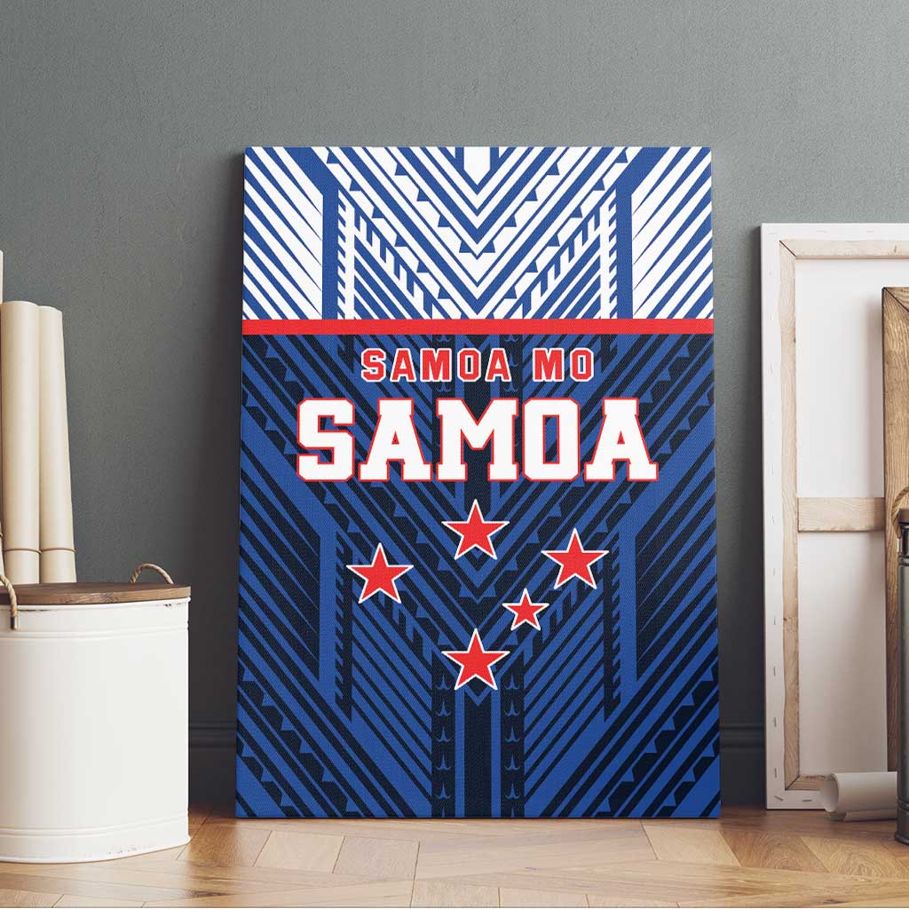 Rugby Toa Samoa Canvas Wall Art Samoa mo Samoa Island Warrior Pride - Polynesian Pride