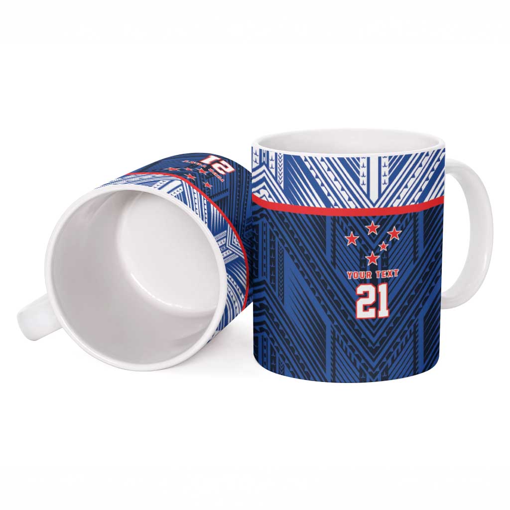 Custom Rugby Toa Samoa Ceramic Mug Samoa mo Samoa Island Warrior Pride - Polynesian Pride