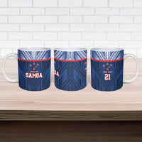 Custom Rugby Toa Samoa Ceramic Mug Samoa mo Samoa Island Warrior Pride - Polynesian Pride