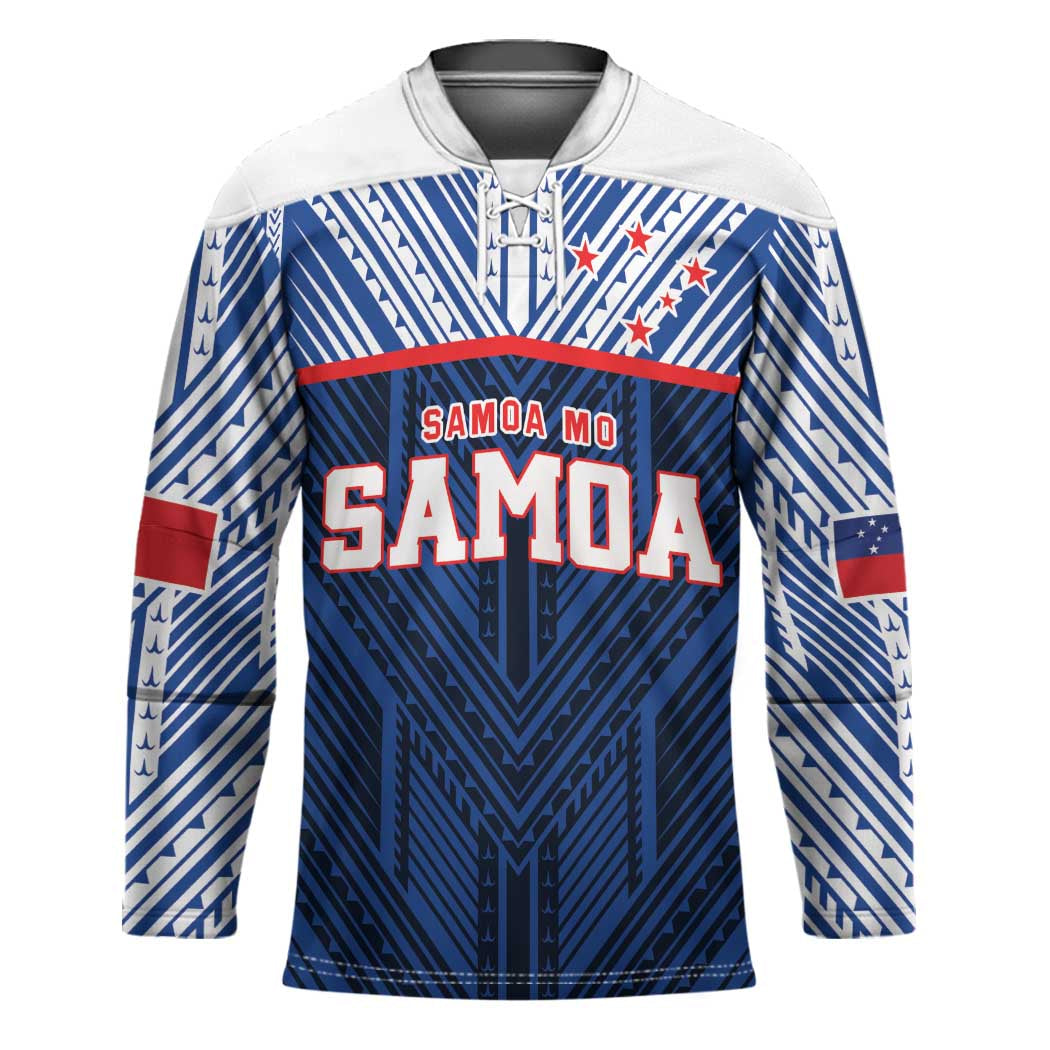 Custom Rugby Toa Samoa Hockey Jersey Samoa mo Samoa Island Warrior Pride - Polynesian Pride