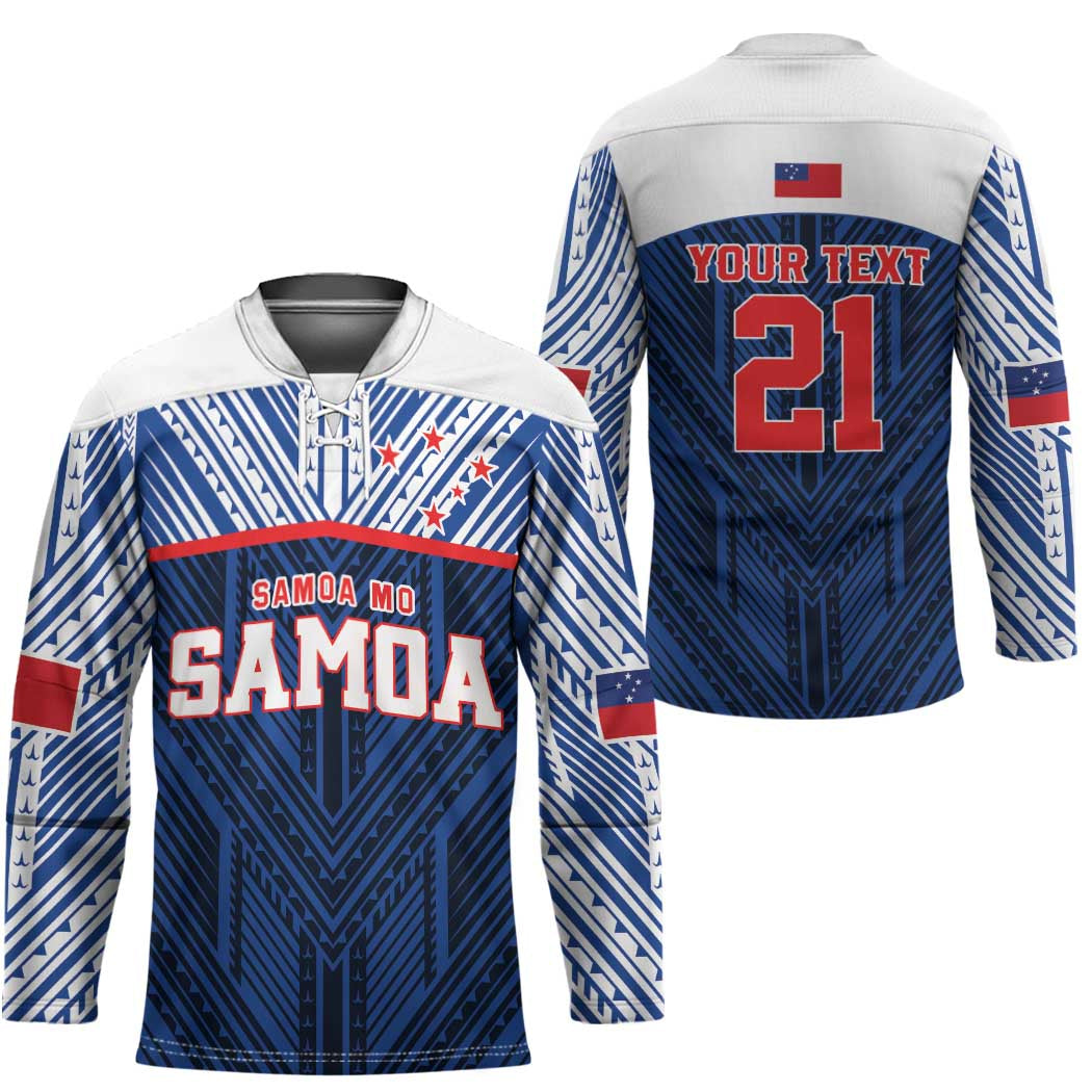 Custom Rugby Toa Samoa Hockey Jersey Samoa mo Samoa Island Warrior Pride - Polynesian Pride
