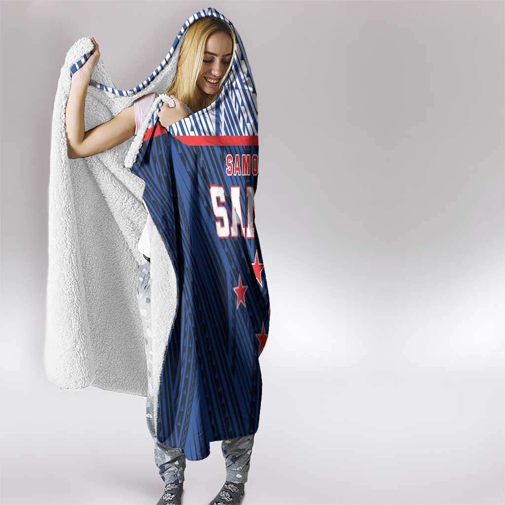 Rugby Toa Samoa Hooded Blanket Samoa mo Samoa Island Warrior Pride - Polynesian Pride
