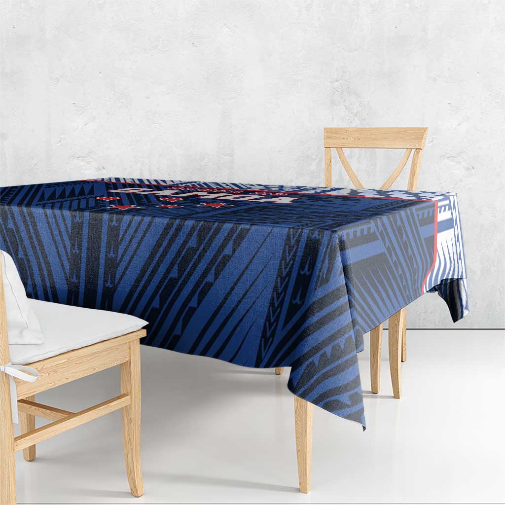 Rugby Toa Samoa Tablecloth Samoa mo Samoa Island Warrior Pride - Polynesian Pride