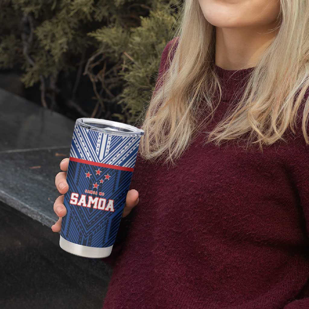 Custom Rugby Toa Samoa Tumbler Cup Samoa mo Samoa Island Warrior Pride - Polynesian Pride