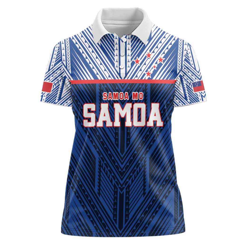 Custom Rugby Toa Samoa Women Polo Shirt Samoa mo Samoa Island Warrior Pride - Polynesian Pride