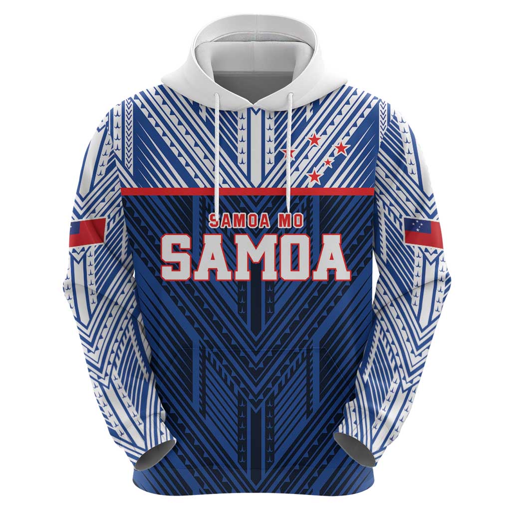 Custom Rugby Toa Samoa Zip Hoodie Samoa mo Samoa Island Warrior Pride - Polynesian Pride
