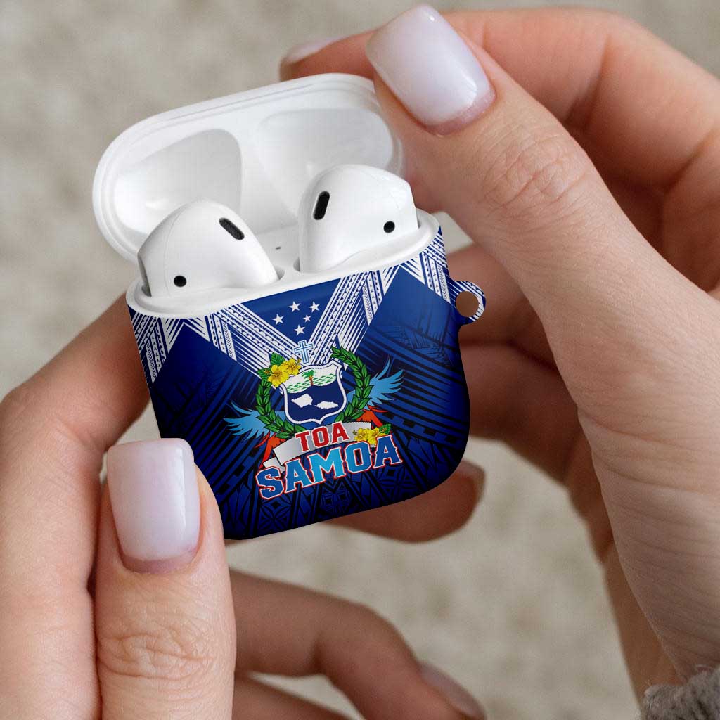 Rugby Toa Samoa AirPods Case Samoa mo Samoa Strength in Tatau - Polynesian Pride