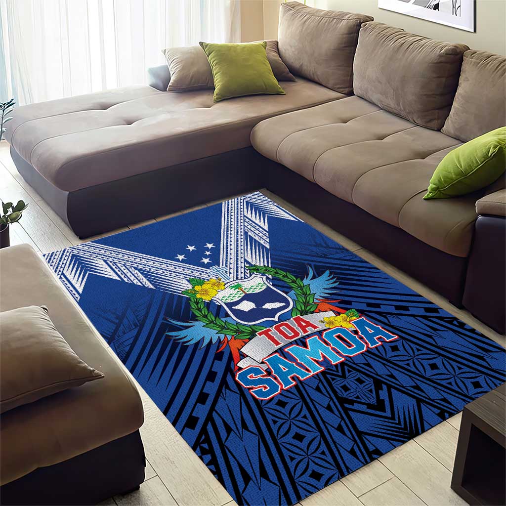 Rugby Toa Samoa Area Rug Samoa mo Samoa Strength in Tatau - Polynesian Pride