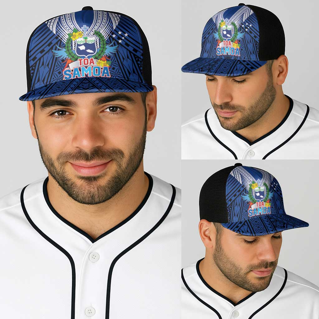 Toa Samoa Rugby Baseball Net Cap Samoa mo Samoa Strength in Tatau - Polynesian Pride