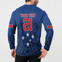 Custom Rugby Toa Samoa Button Sweatshirt Samoa mo Samoa Strength in Tatau - Polynesian Pride